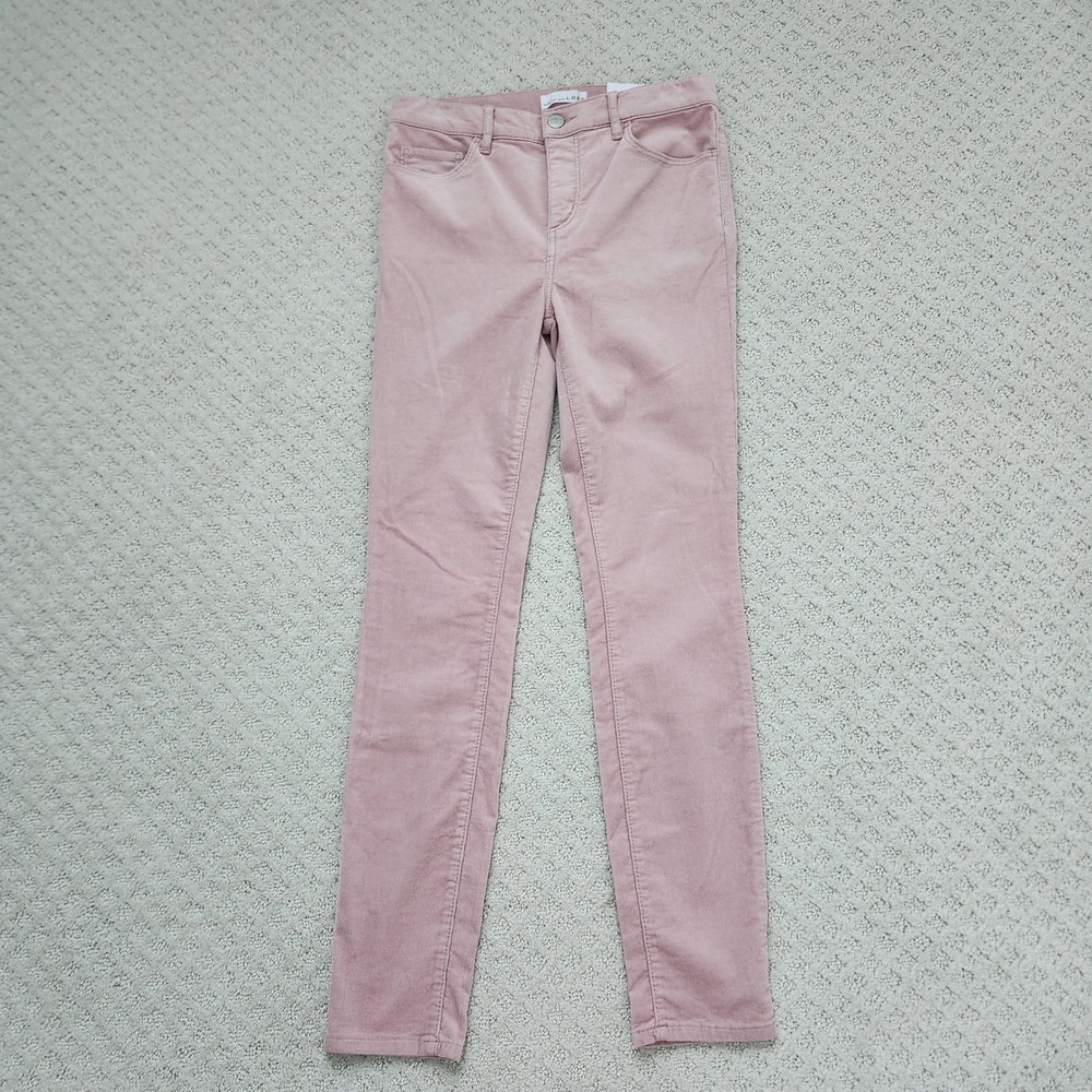 NWT Loft High‎ Waist Skinny Corduroy Pants Dusty Rose Pink Size 27/4 $70